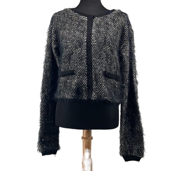 Silvian Heach button front cardigan wool blend snap closures sz m career event - Picture 1 of 11